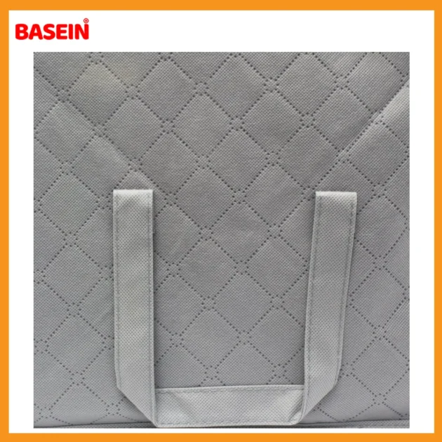 BASEIN 3-Compartment Foldable Storage Bag – Clothes & Blanket Organizer (2-Pack, Gray) - Image 4