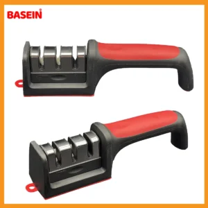 Basein 3-in-1 Knife Sharpener – Stainless Steel Quick Sharpener for Kitchen Knives & Scissors