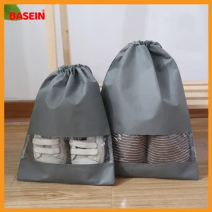 Basein Large Shoe Storage Box – Clear, Stackable & Foldable Organizer for Closet & Sneakers