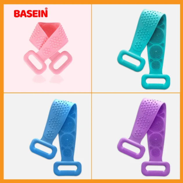 BASEIN Silicone Back Scrubber – Soft & Durable Shower Brush for Deep Cleansing - Image 2